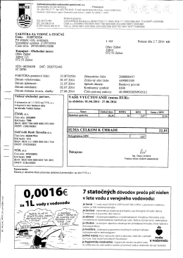 VVS Kosice - vodne a stocne