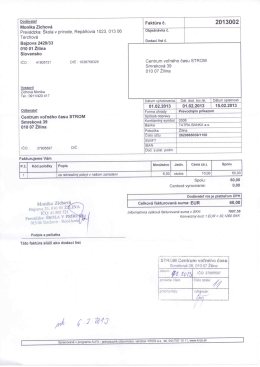 Monika Zichová Prevádzka: Škola v prírode, Repaňovia 1023, 013
