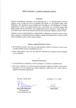 S&uacute;hlas &uacute;častn&iacute;kov s vydan&iacute;m predmetu &uacute;schovy