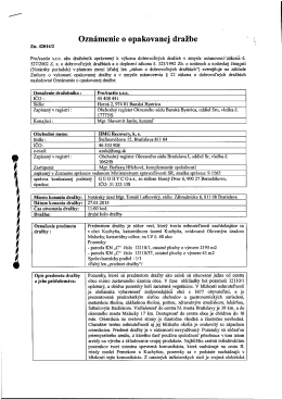 Oznámenie o opakovanej dražbe
