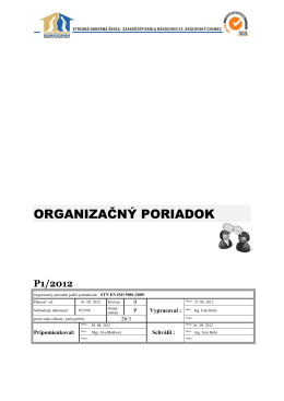 P1 2012 Organizacny Poriadok 1 11 2013 - SOŠ