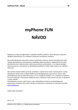myPhone FUN NÁVOD