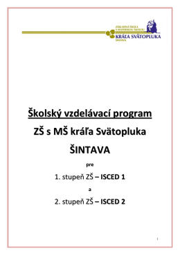 Školský vzdelávací program ZŠ (ISCED1, ISCED2)