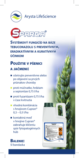 120208 Letak Sparta - Arysta LifeScience Slovakia s.r.o.