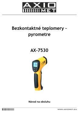 Bezkontaktné teplomery – pyrometre AX-7530
