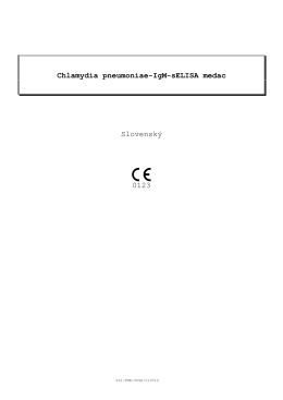 Chlamydia pneumoniae-IgM-sELISA medac Slovenský 0123