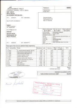 /relena Horváthová - FOLLY Prevádzka: Dukelská 1, 900 01 Modra