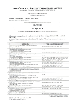 osvedcenie schvalenej vycvikovej organizacie