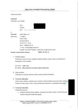 Zmluva o poskytovan&iacute; služieb Ecol Trade s.r.o.