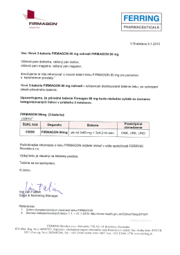 Nov&eacute; 3-balenie FIRMAGON 80mg nahrad&iacute; FIRMAGON