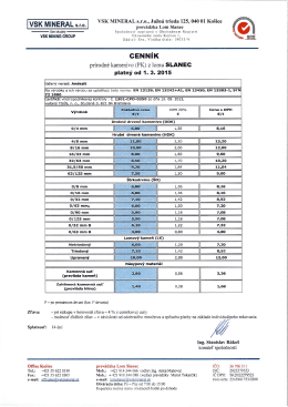 s.r.o- VSK MINERAL s.r.o., Južná trieda 125, 040 01 Košice