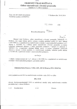 oKREsNÝ ÚRAD ROŽŇAVA
