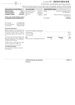 Fakt&uacute;ru pros&iacute;m uhraďte platobn&yacute;m pr&iacute;kazom vo Va&scaron;ej hanke na