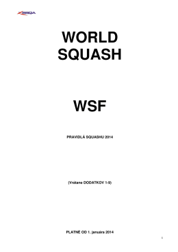 Pravidlá squashu 2014 SK