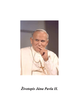 životopis Ján Pavol II