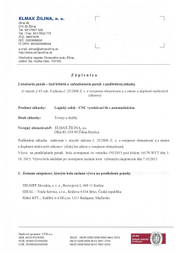 Z&aacute;pisnica z otv&aacute;rania ob&aacute;lok
