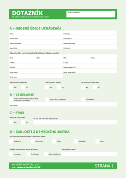 DoTAzNÍK - AM WEBER AGENTUR