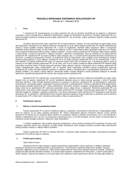 Pravidlá správania partnerov spoločnosti HP PDF 48KB