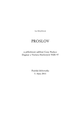 PROSLOV - Nadace Dagmar a Václava Havlových
