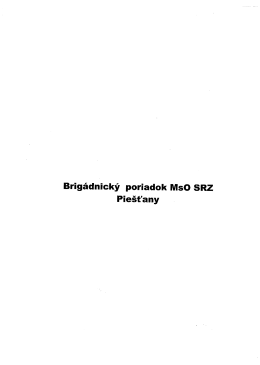 Brigádnický poriadok MsO SRZ