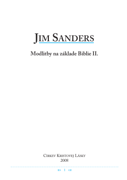 Jim SanderS modlitby na základe Biblie ii.