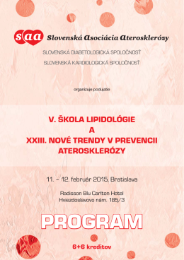 Program - Slovenská asociácia aterosklerózy