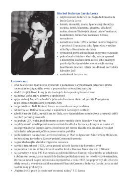 Kto bol Federico García Lorca