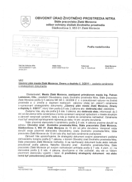 Územný plán mesta Zlaté Moravce, Zmeny a doplnky č. 3