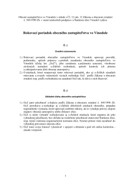 Rokovací poriadok obecného zastupiteľstva vo Vinodole