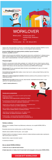 WORKLOVER - Profesia days
