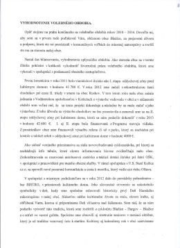 VYHODNOTENIE VOLEBN&Eacute;HO OBDOBIA. Op&auml;ť