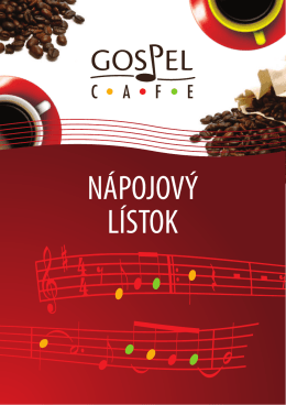 NÁPOJOVÝ LÍSTOK - gospelcafeba.sk