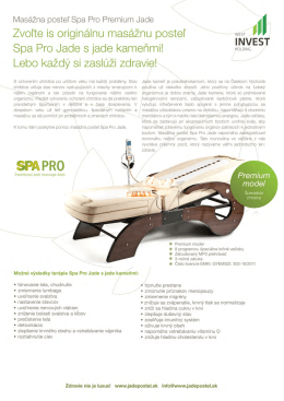 Masažna postel` Spa Pro Premium `Jade Zvoľte is origin&aacute; nu