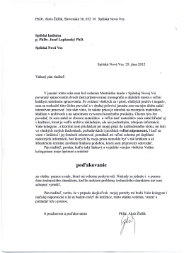 poďakovanie - pdf - Spi&scaron;sk&aacute; knižnica