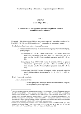 Ustawa z dnia 18 marca 2011 r. o Urzędzie Rejestracji Produktów