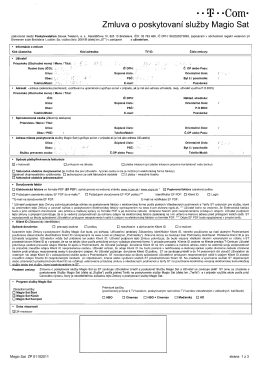 Zmluva o poskytnut&iacute; služby Magio Sat