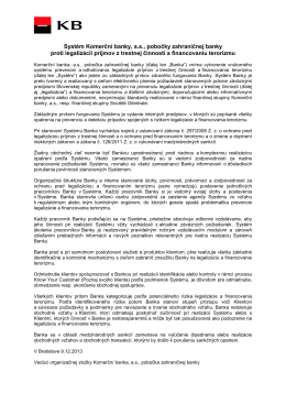 AML systém Komerční banky_Slovensko_20131209_FINAL