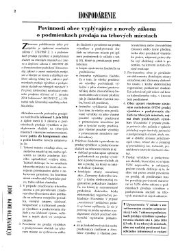 Povinnosti obce pri predaji na trhových miestach