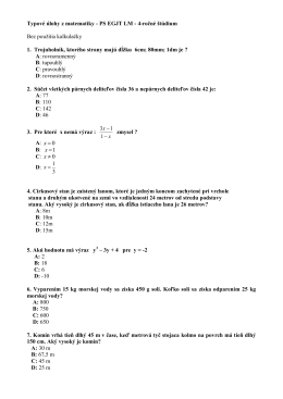 Typové úlohy z matematiky - PS EGJT LM - 4