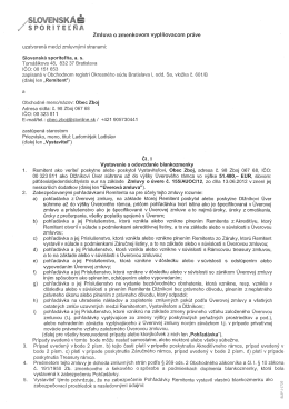 Zmluva o zmenkovom vyplňovacom pr&aacute;ve - 13.06.2012