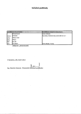 S&uacute;ťažn&eacute; podklady - Premier Consulting