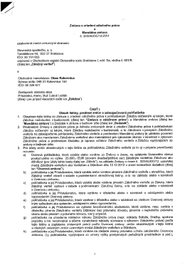 Zmluva o zriaden&iacute; z&aacute;ložn&eacute;ho pr&aacute;va