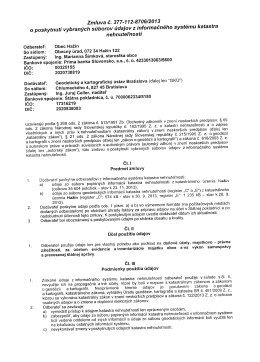 13.12.2013 Zmluva o poskytnutí údajov z katastra