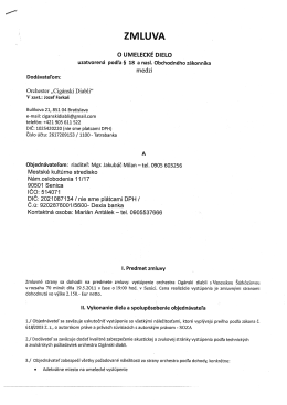 11.5.2011 Zmluva na predstavenie "Cig&aacute;nski Diabli"