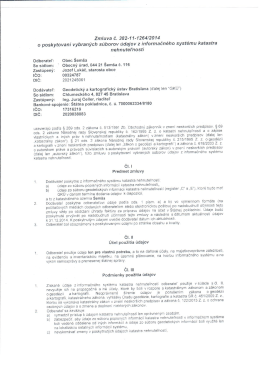 Zmluva č. 382-11-1264/2014 o poskytovani` vybran&yacute;ch