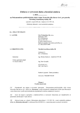 Výroba audivizuálneho diela - Národná transfúzna služba SR