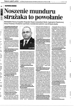 Noszenie munduru strażaka to powołanie