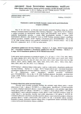 obvodny urad zivotneho prostredia piešťany