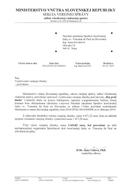 Potvrdenie vyúčtovania z ministerstva vnútra