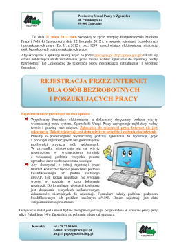rejestracja przez internet - Powiatowy Urząd Pracy w Zgorzelcu